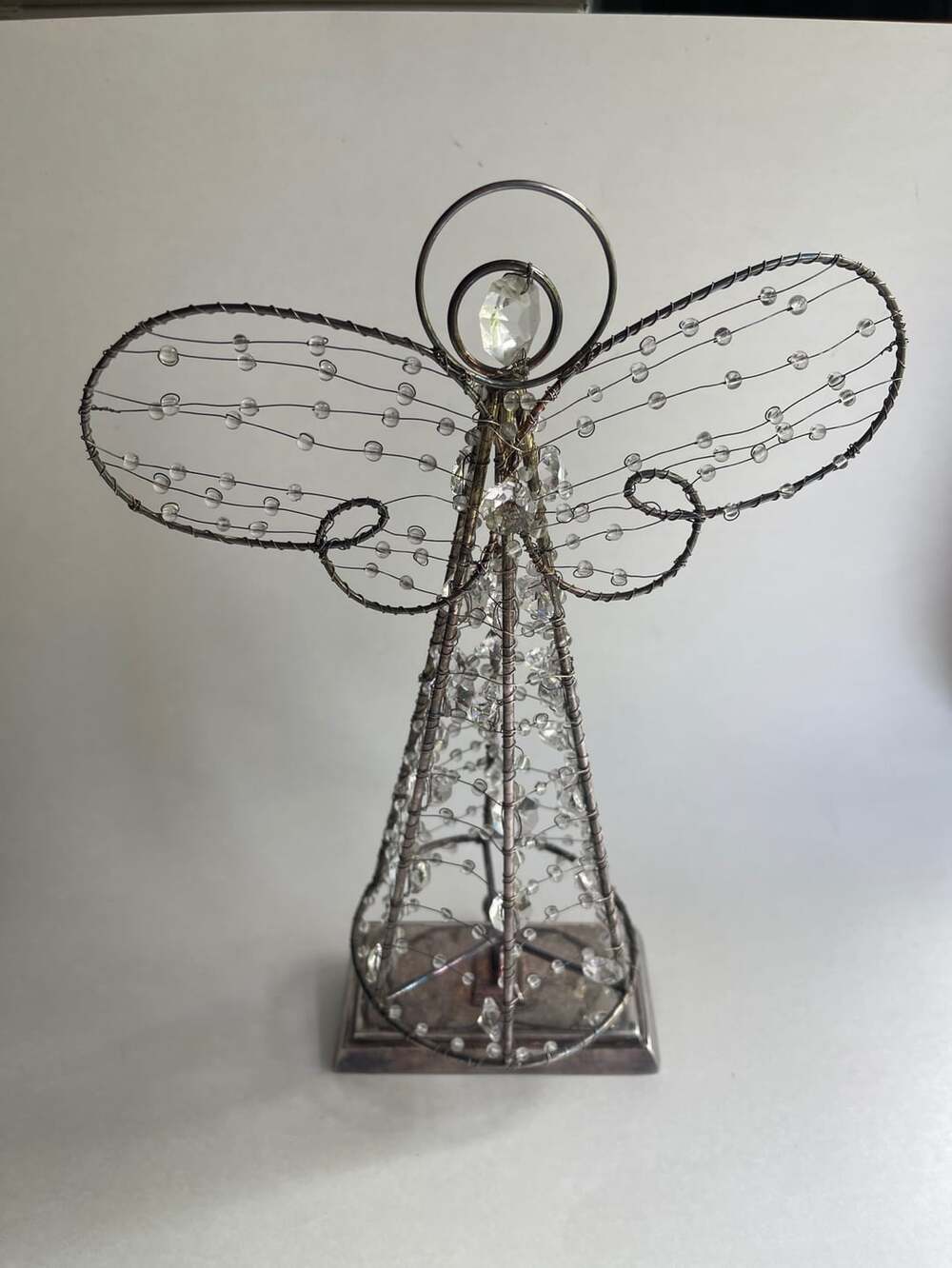 Pottery Barn Chandelier Angel Christmas Stocking Holder Silverplate